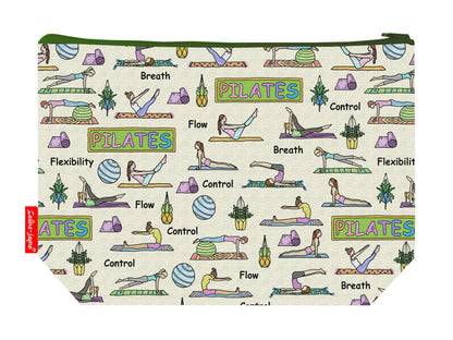 Premium pilates toiletry bag with vibrant HD print and washable lining by Selina-Jayne Designs