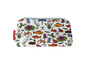 Pond Life cosmetic bag by Selina-Jayne featuring vibrant aquatic ecosystem graphics, colour-coordinated zipper, and compact 17.5cm design