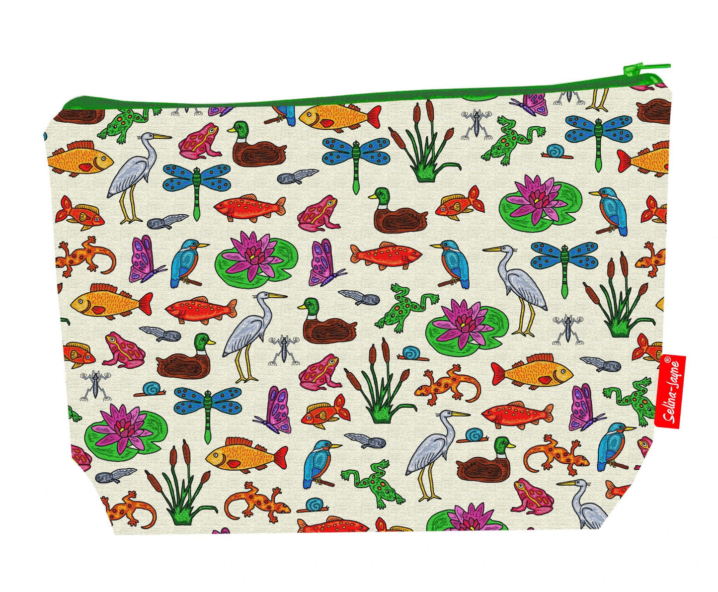 Premium nature-themed wash bag perfect for wildlife enthusiasts and pond life lovers