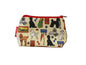 Poodle cosmetic bag by Selina-Jayne featuring vibrant curly-coated dog graphics, colour-coordinated zipper, and compact 17.5cm design