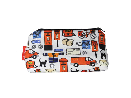 Postman cosmetic bag by Selina-Jayne featuring vibrant postal worker design with HD print on durable polyester fabric