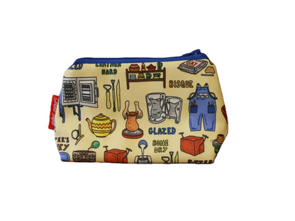 Potter Ceramicist cosmetic bag by Selina-Jayne featuring vibrant pottery maker design with HD print on durable polyester fabric