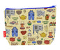 Potter ceramicist toiletry bag showing creative pottery and ceramics design with washable lining and coordinated zip
