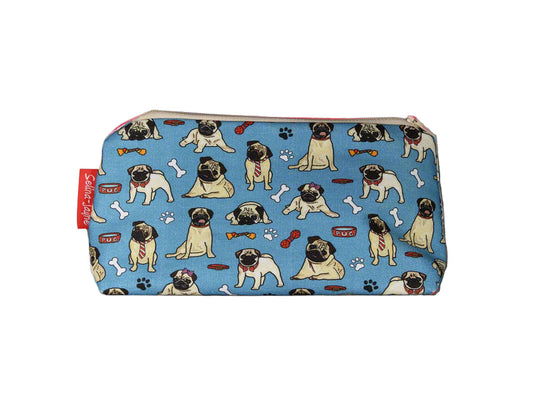 Pug Dogs cosmetic bag by Selina-Jayne featuring vibrant pug lover design with HD print on durable polyester fabric