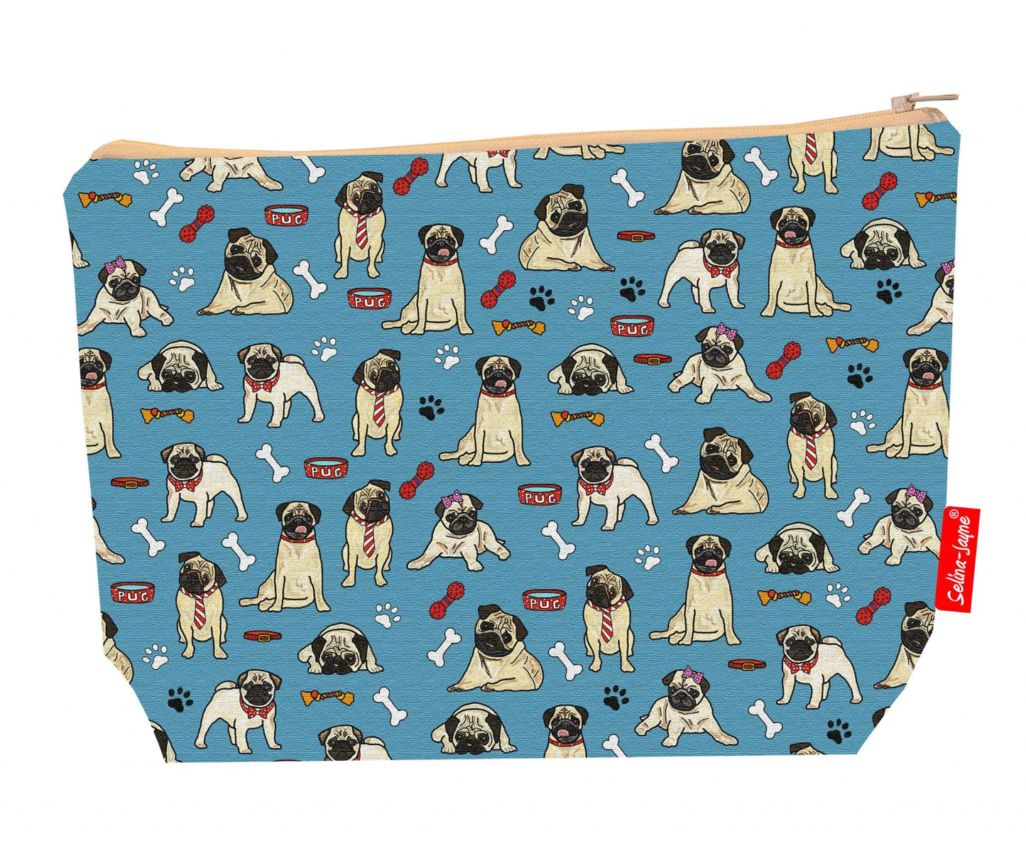 Premium dog lover wash bag perfect for Pug owners and toy breed enthusiasts