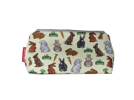 Rabbits cosmetic bag by Selina-Jayne featuring vibrant bunny lover design with HD print on durable polyester fabric