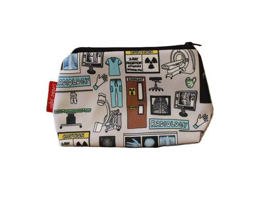 Radiologist cosmetic bag by Selina-Jayne featuring vibrant radiology design with HD print on durable polyester fabric