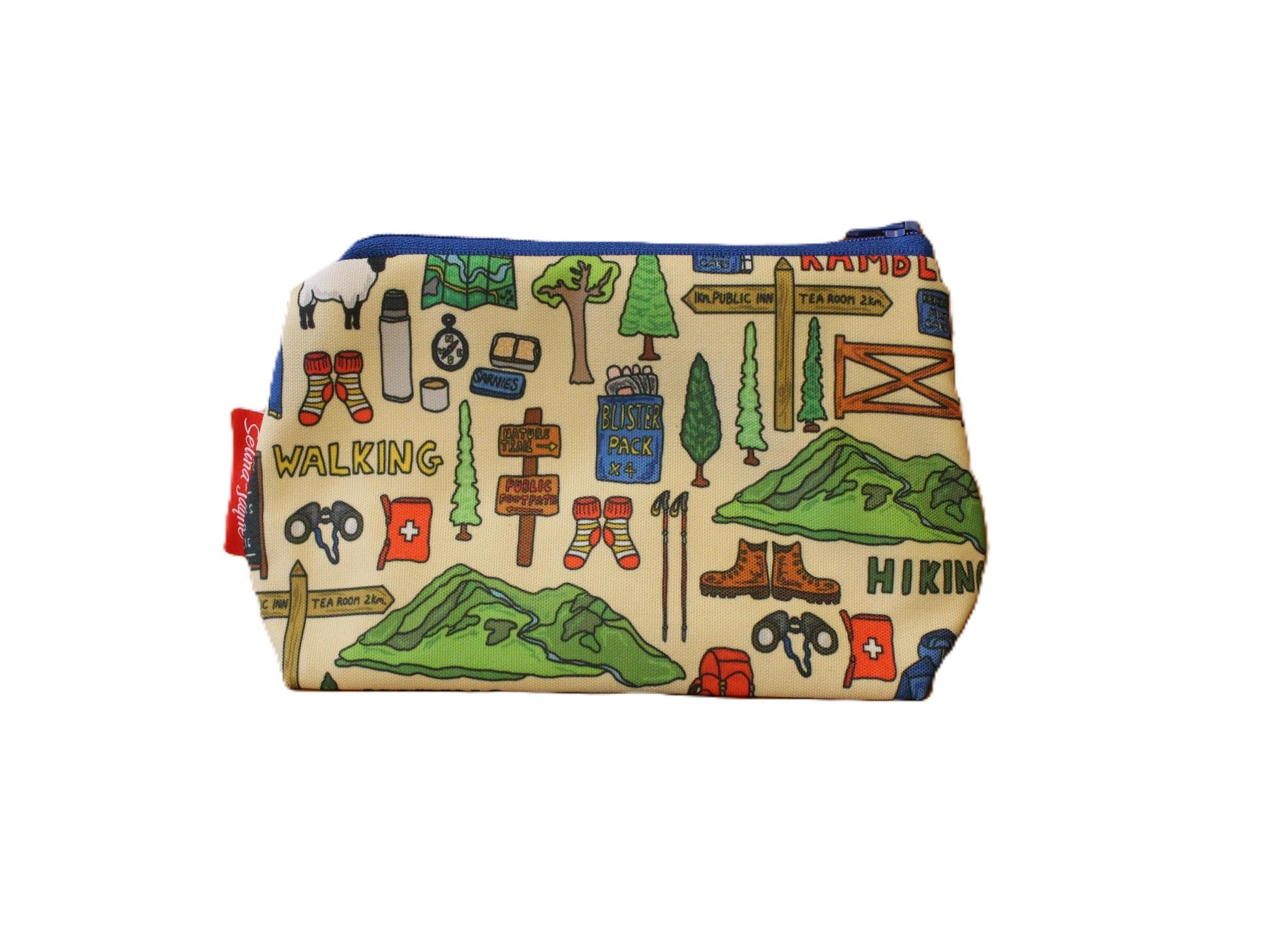 Rambler cosmetic bag by Selina-Jayne featuring vibrant walking enthusiast design with HD print on durable polyester fabric