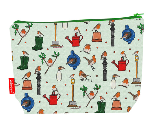 Robins toiletry bag with vibrant HD print and washable lining by Selina-Jayne Designs