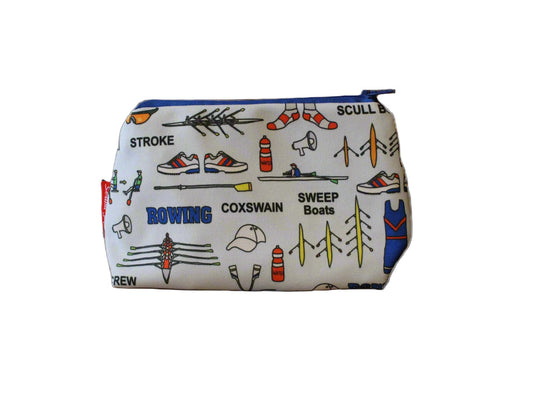 Rowing cosmetic bag by Selina-Jayne featuring vibrant rower design with HD print on durable polyester fabric