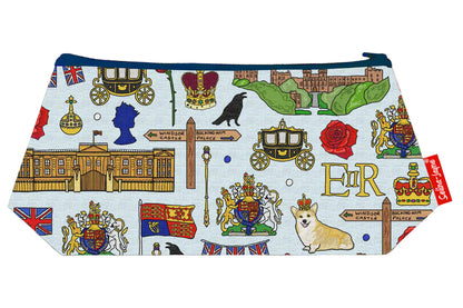 Royals cosmetic bag by Selina-Jayne featuring vibrant British monarchy design with HD print on durable polyester fabric"