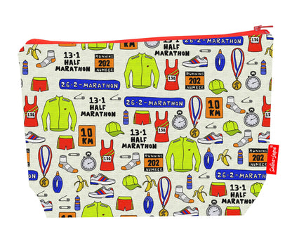 Premium runner wash bag featuring running design - practical 29cm travel size
