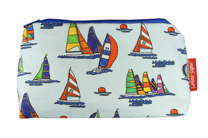 Sailing cosmetic bag by Selina-Jayne featuring vibrant sailor design with HD print on durable polyester fabric