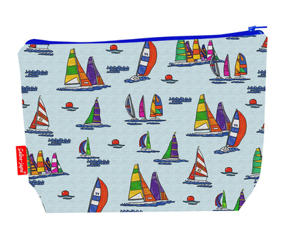 Sailing toiletry bag with vibrant HD print and washable lining by Selina-Jayne Designs