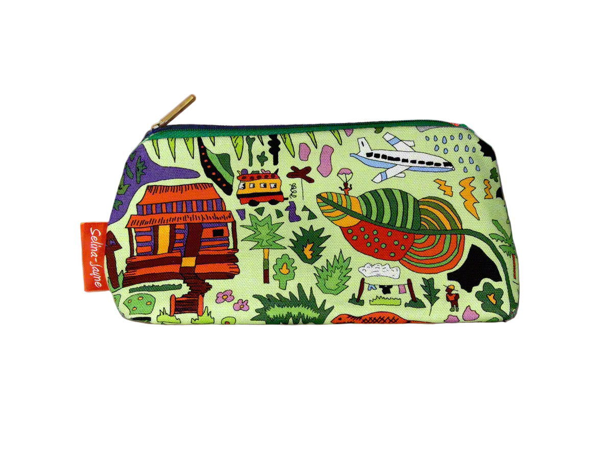 Seychelles cosmetic bag by Selina-Jayne featuring vibrant tropical paradise design with HD print on durable polyester fabric