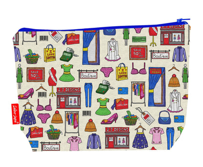 Premium Shopaholic toiletry bag perfect for shopping enthusiasts and fashion lovers