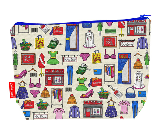 Premium Shopaholic toiletry bag perfect for shopping enthusiasts and fashion lovers
