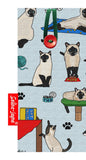 Siamese Cat Glasses Case by Selina-Jayne — soft fabric eyeglass case with vibrant HD Siamese cat design