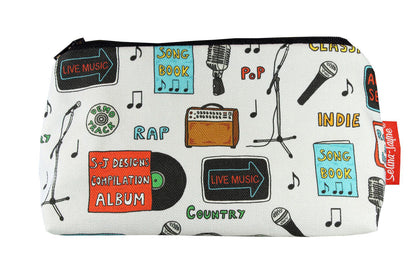 Singer cosmetic bag by Selina-Jayne featuring vibrant vocalist design with HD print on durable polyester fabric
