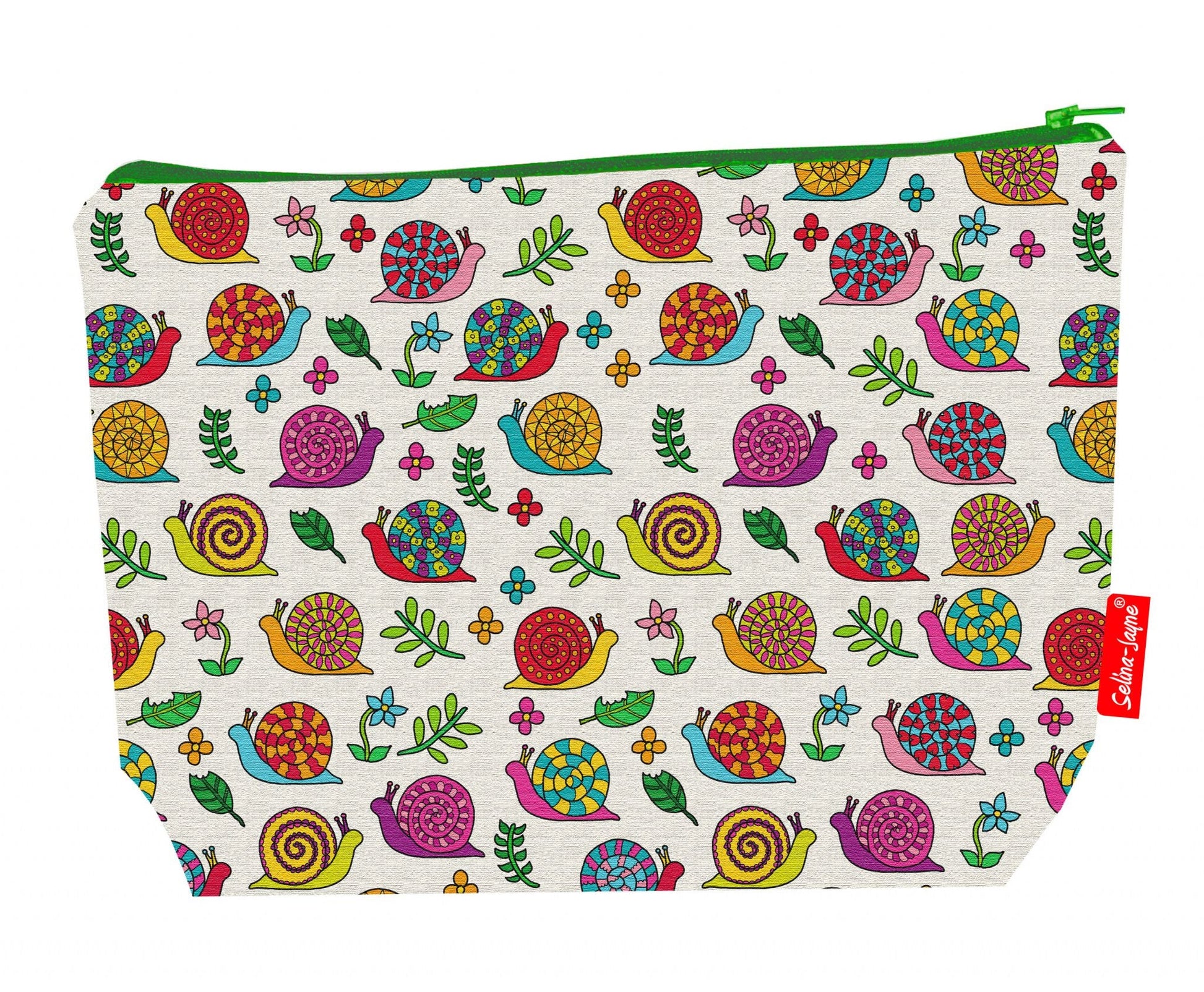 Premium 29cm snail wash bag with washable lining and durable polyester construction