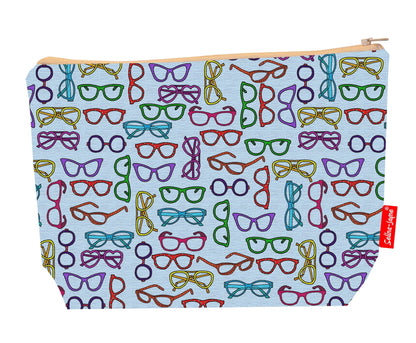 Premium 29cm spectacles wash bag with washable lining and durable polyester construction