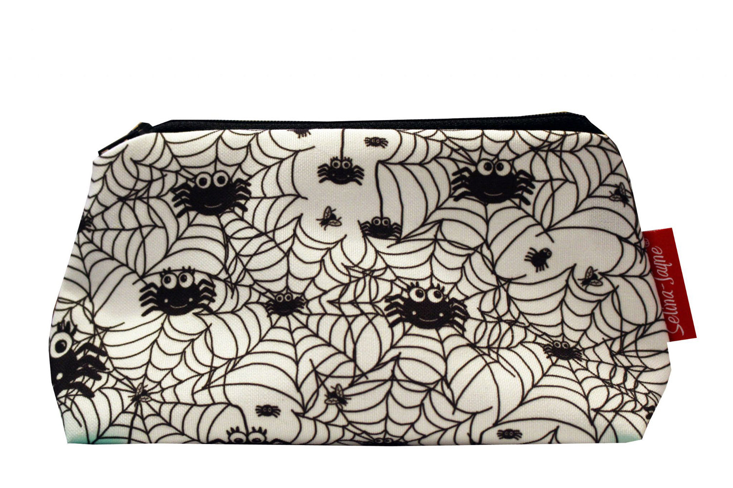 Spiders cosmetic bag by Selina-Jayne featuring vibrant arachnid lover design with HD print on durable polyester fabric