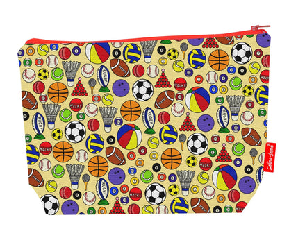 Premium 29cm sports wash bag with washable lining and durable polyester construction
