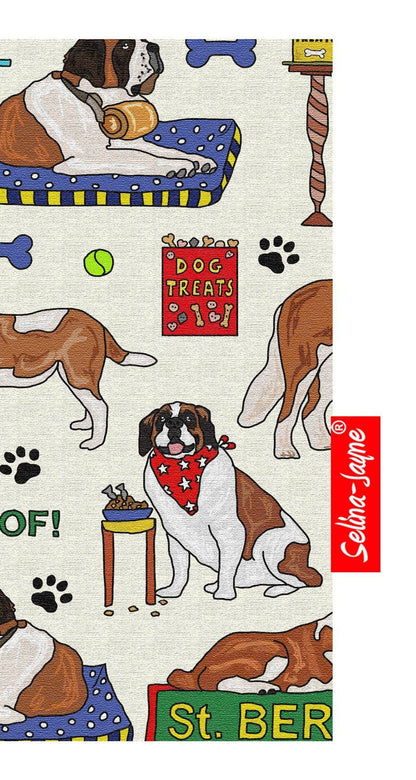 St Bernards Glasses Case by Selina-Jayne — soft fabric eyeglass case with vibrant HD St Bernard dog design