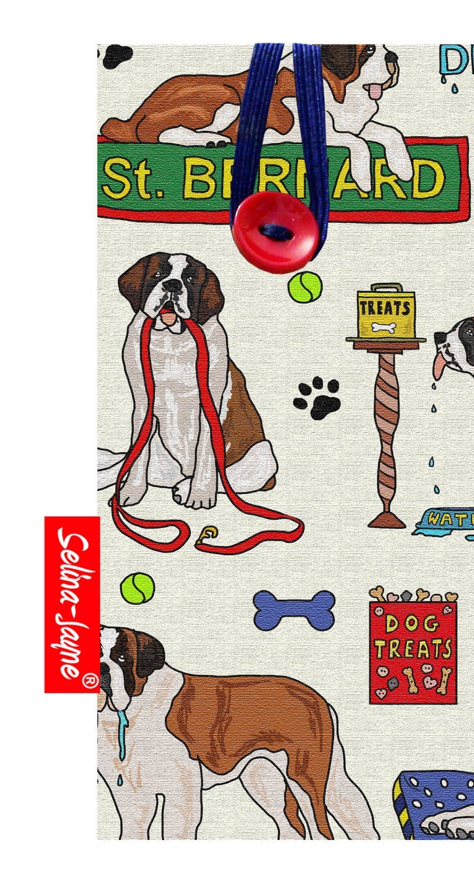 St Bernards Glasses Case by Selina-Jayne — soft fabric eyeglass case with vibrant HD St Bernard dog design