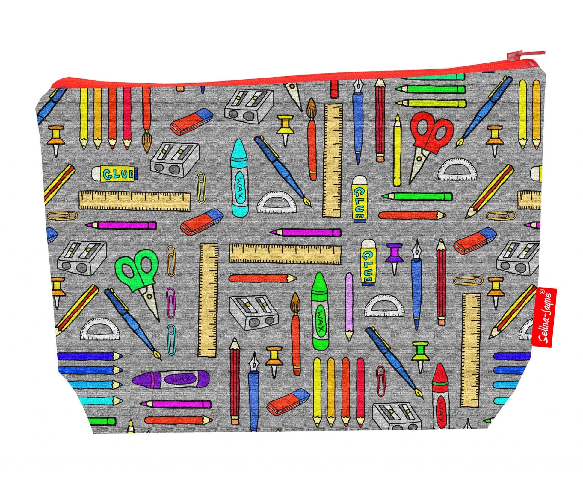 Premium 29cm stationery wash bag with washable lining and durable polyester construction
