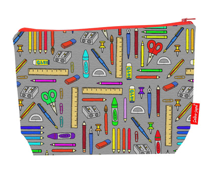 Premium 29cm stationery wash bag with washable lining and durable polyester construction