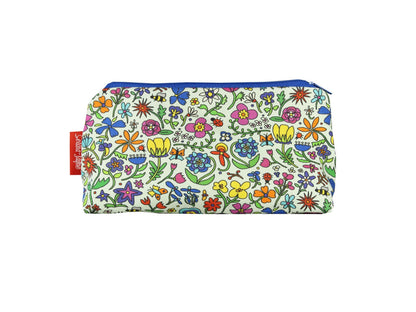Summer Meadow cosmetic bag by Selina-Jayne featuring vibrant floral botanical design with HD print on premium polyester fabric