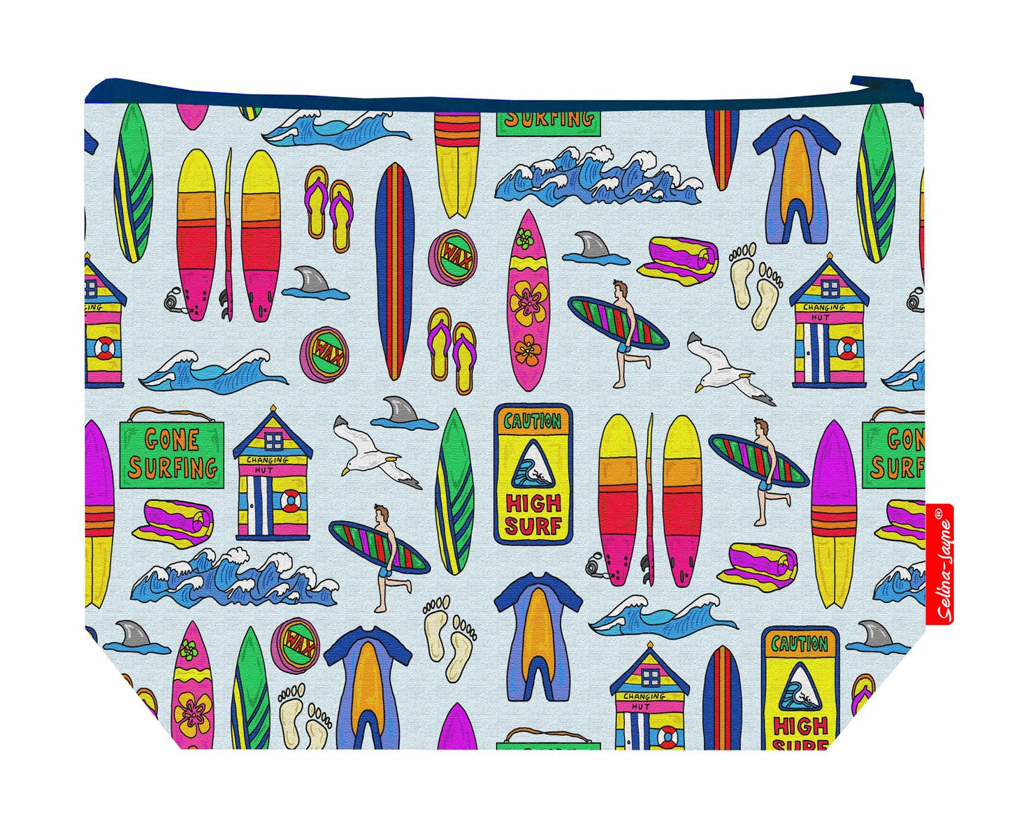 Premium 29cm surfer wash bag with washable lining and durable polyester construction
