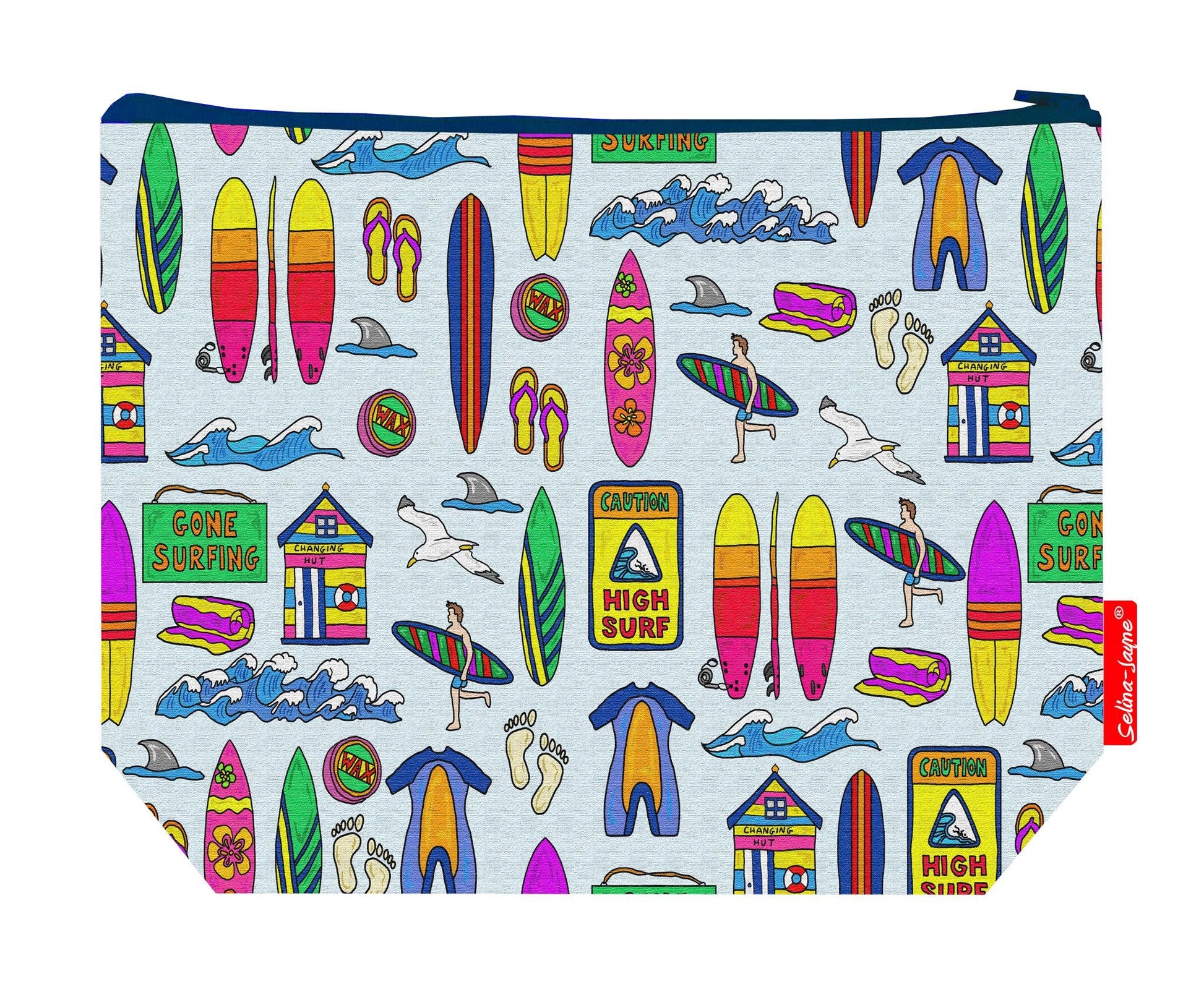 Premium 29cm surfer wash bag with washable lining and durable polyester construction