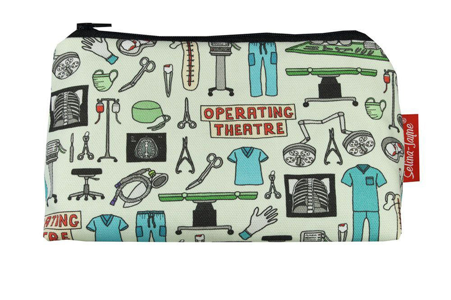 Surgeon cosmetic bag by Selina-Jayne featuring medical healthcare design with vibrant HD print on premium polyester fabric