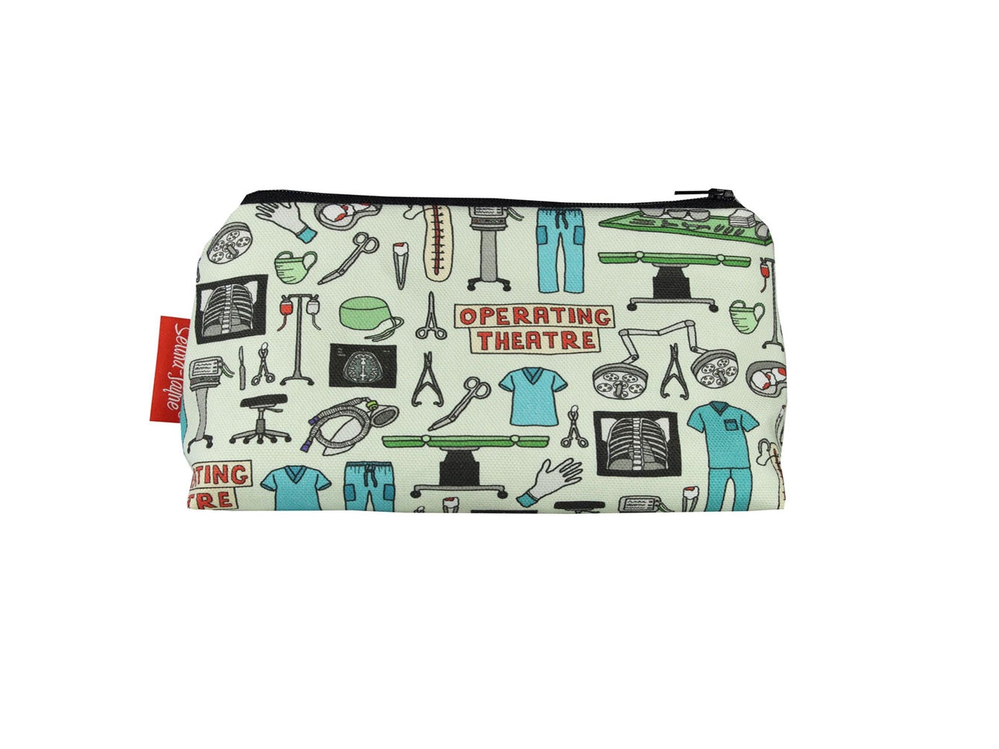 Surgeon cosmetic bag by Selina-Jayne featuring medical healthcare design with vibrant HD print on premium polyester fabric