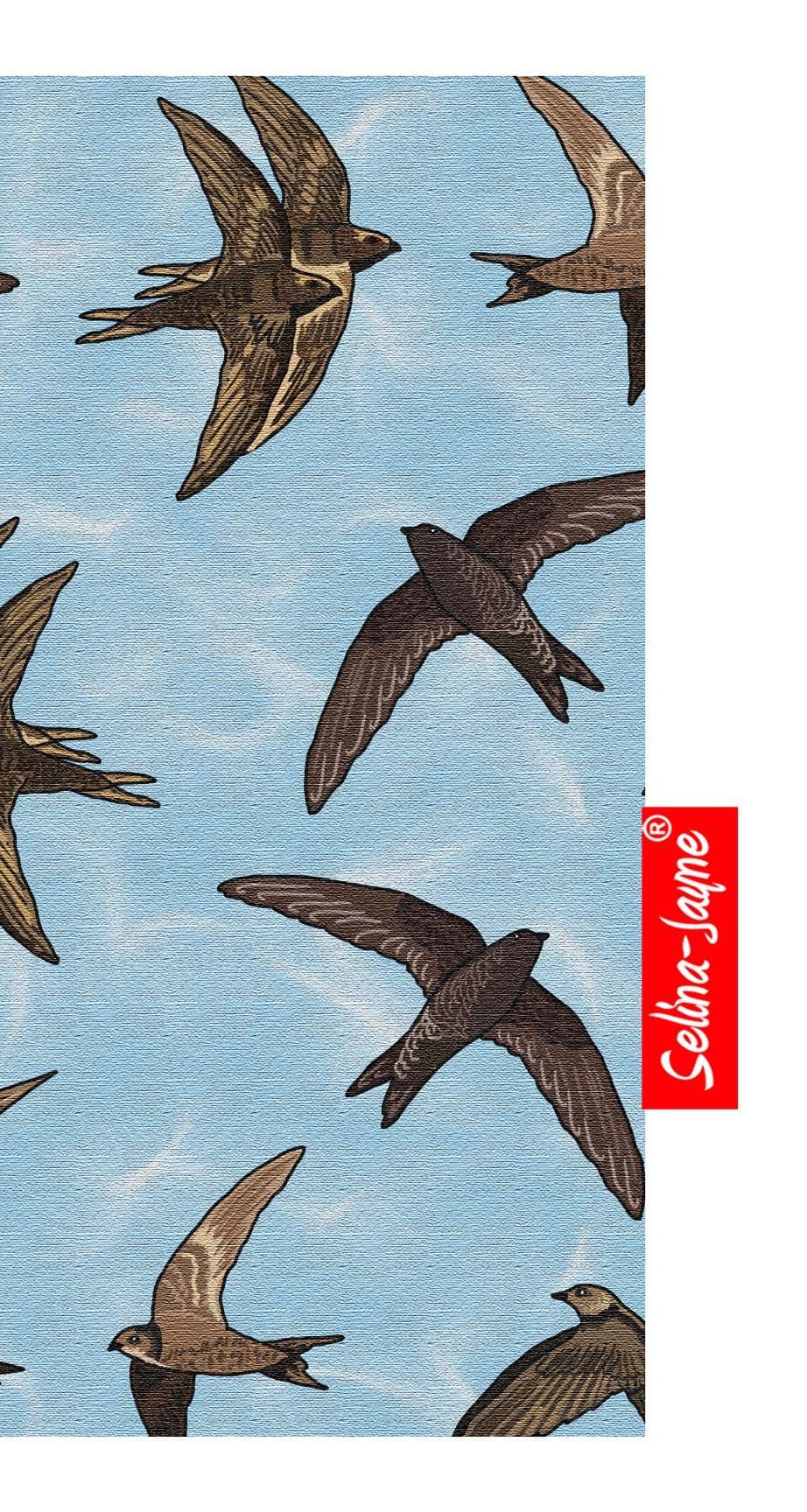 Premium wildlife gift glasses case with colourfast swifts design and soft cotton lining by Selina-Jayne