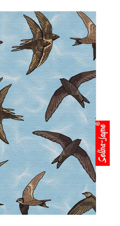 Premium wildlife gift glasses case with colourfast swifts design and soft cotton lining by Selina-Jayne