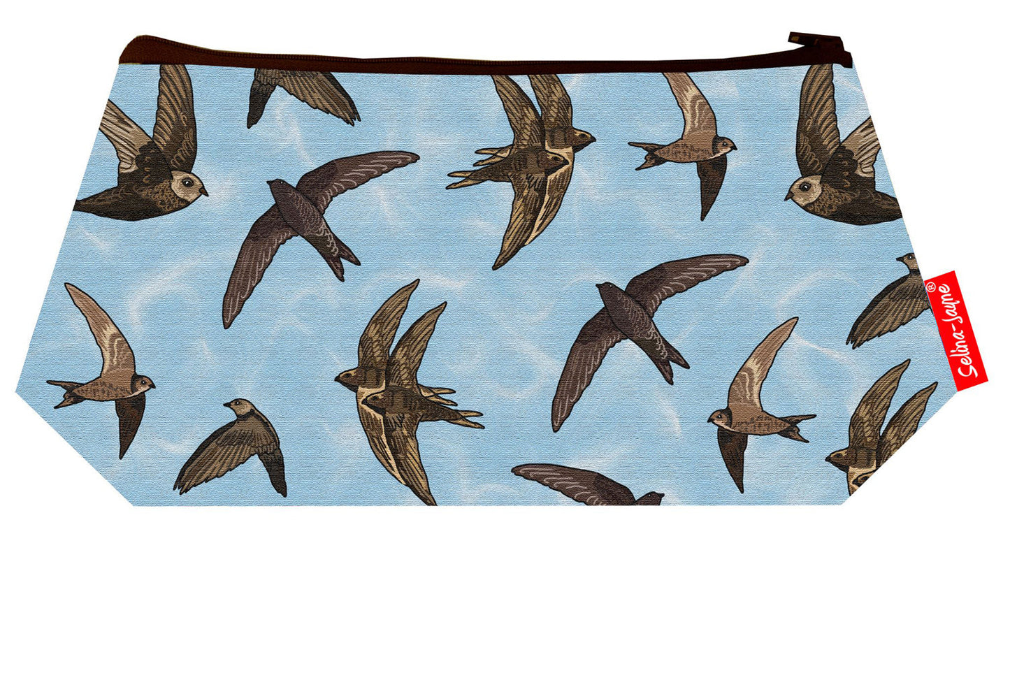 Swifts cosmetic bag by Selina-Jayne featuring bird wildlife design with vibrant HD print on premium polyester fabric