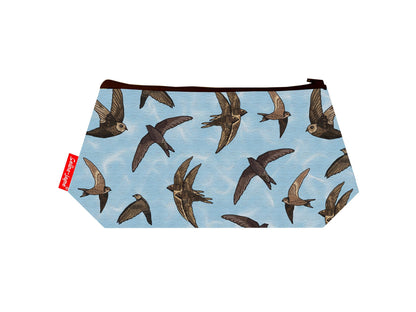 Swifts cosmetic bag by Selina-Jayne featuring bird wildlife design with vibrant HD print on premium polyester fabric