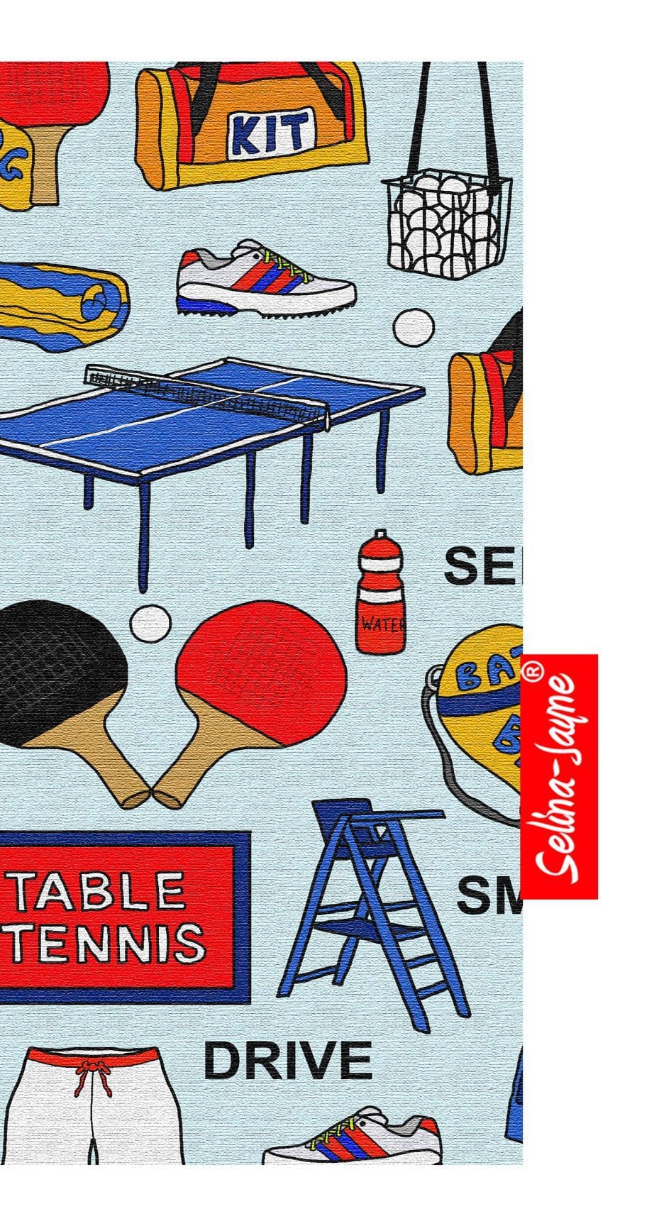 Premium table tennis gift glasses case with colourfast sport design and soft cotton lining by Selina-Jayne