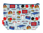 Table Tennis toiletry bag featuring dynamic ping pong design with vibrant HD print by Selina-Jayne Designs