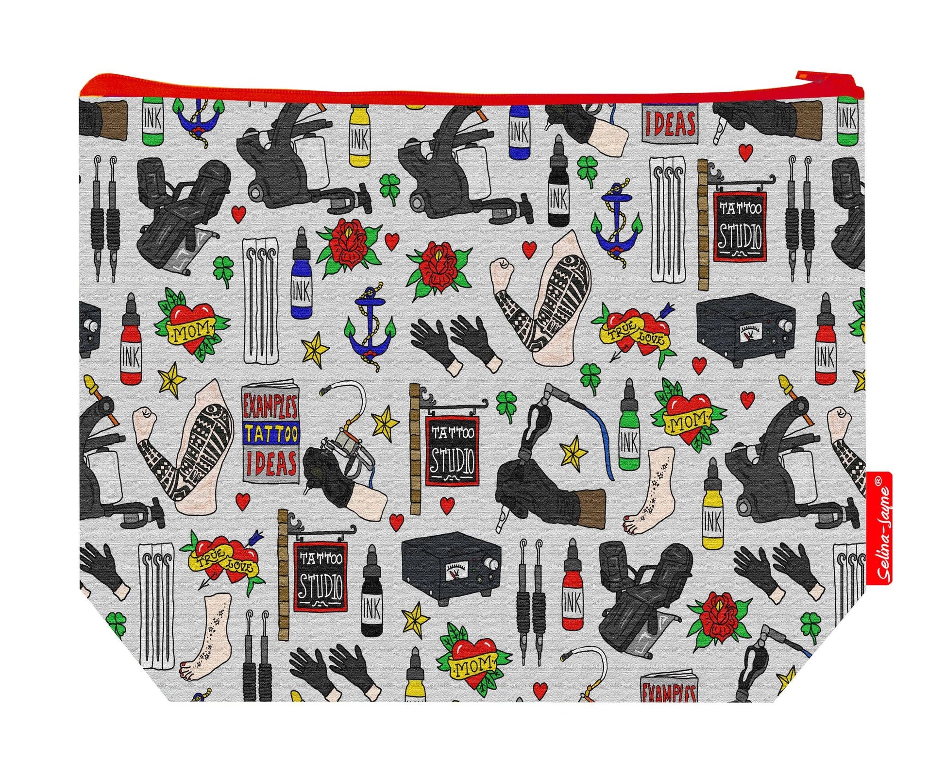 Premium 29cm tattooist wash bag with washable lining and durable polyester construction