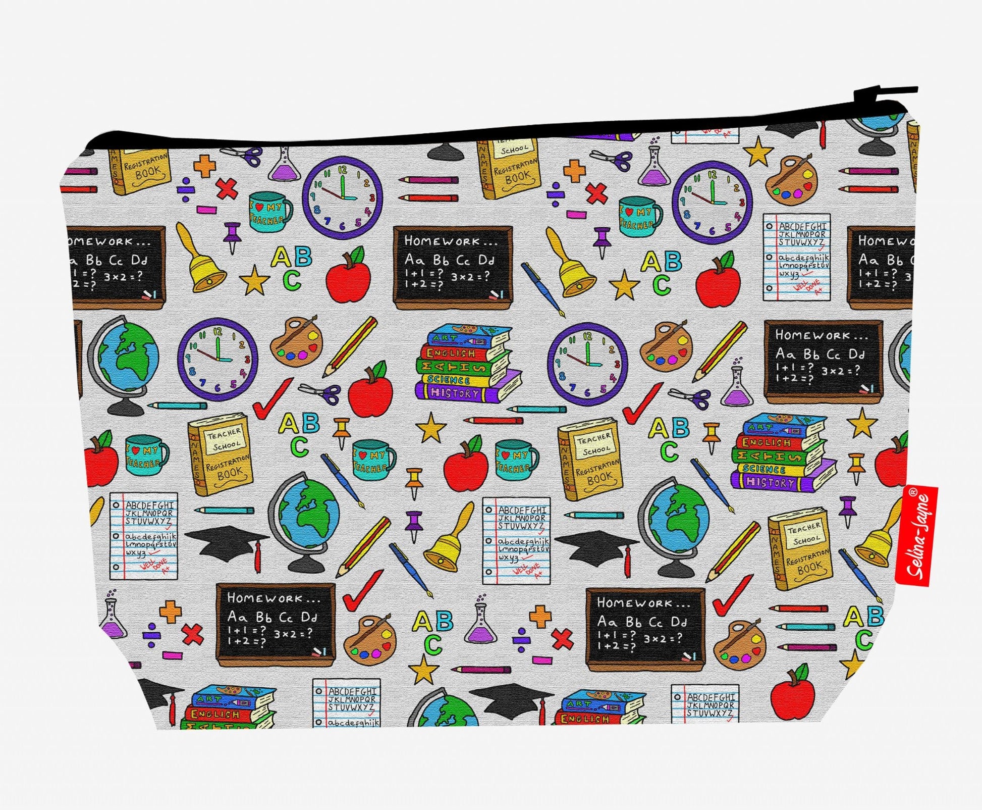 Premium 29cm teacher wash bag with washable lining and durable polyester construction