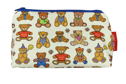 Teddy Bears cosmetic bag by Selina-Jayne featuring adorable teddy bear design with vibrant HD print on premium polyester fabric