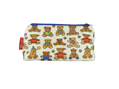 Teddy Bears cosmetic bag by Selina-Jayne featuring adorable teddy bear design with vibrant HD print on premium polyester fabric