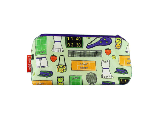 Tennis cosmetic bag by Selina-Jayne featuring sports racket design with vibrant HD print on premium polyester fabric