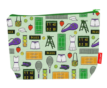 Premium sports player wash bag with vibrant HD tennis design, perfect for gym and tournament travel
