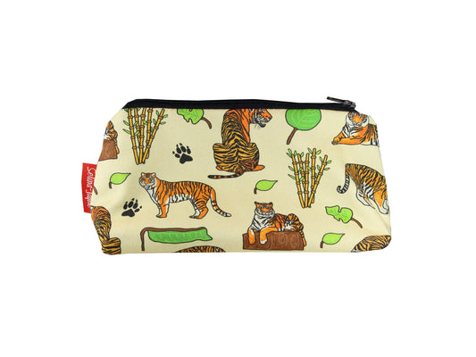 Tigers cosmetic bag by Selina-Jayne featuring majestic big cat wildlife design with vibrant HD print on premium polyester fabric