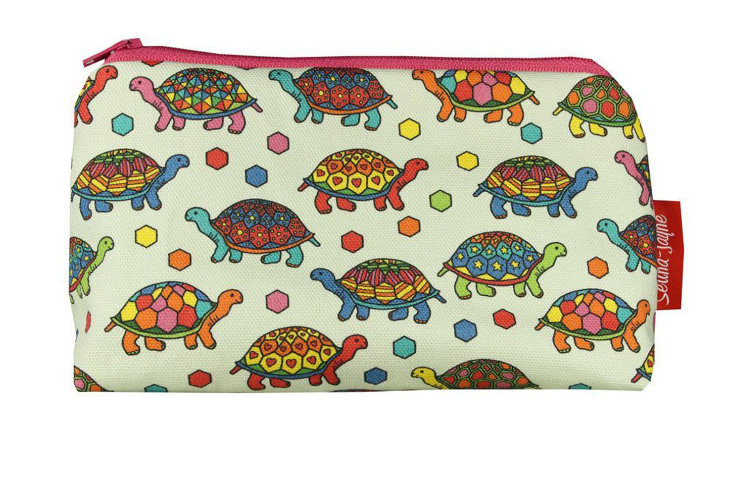 Tortoise cosmetic bag by Selina-Jayne featuring reptile wildlife design with vibrant HD print on premium polyester fabric